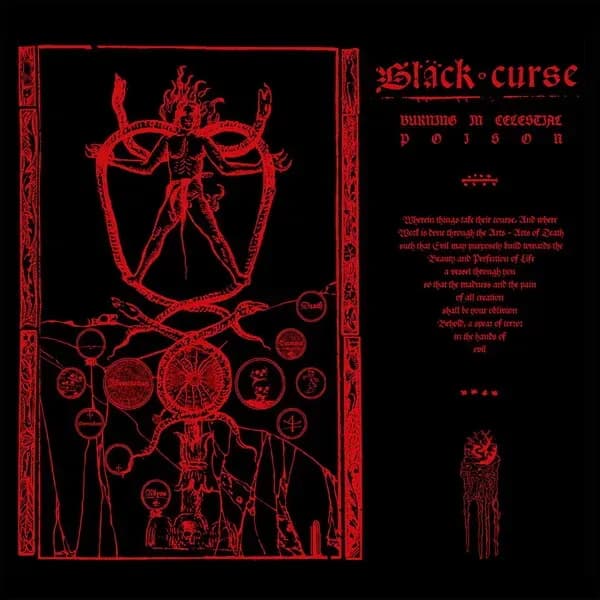 Burning in Celestial Poison album cover - Black Curse (2024)