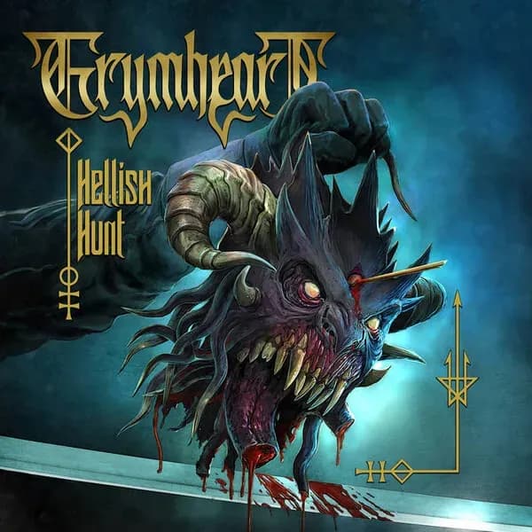 Hellish Hunt album cover - Grymheart (2023)